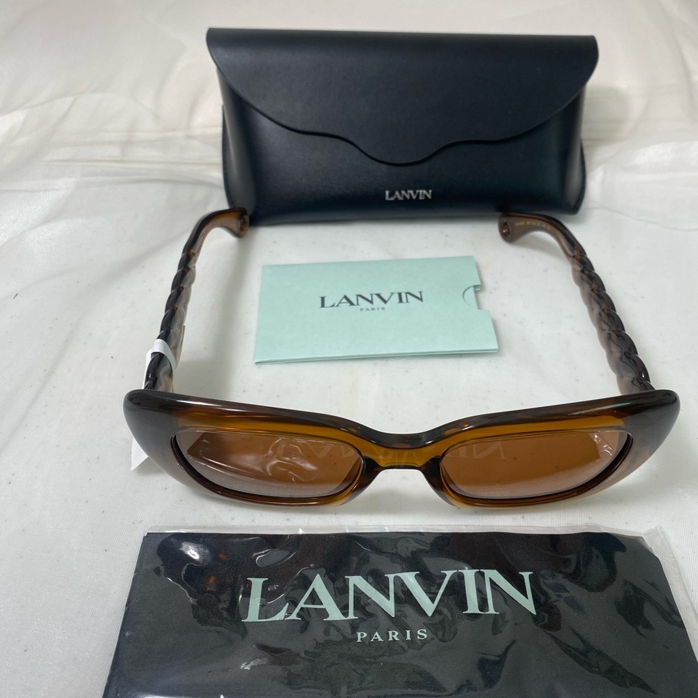 LANVIN Amber Brown Designer summer Sunglasses ๐ - Picture 9 of 9